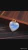 925 Sterling Silver Handmade Rainbow Moonstone Heart Shape Pendant With Chain