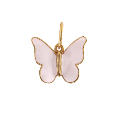 925 Sterling Silver Gold Plated Butterfly Enamel Pendant jewelldiro