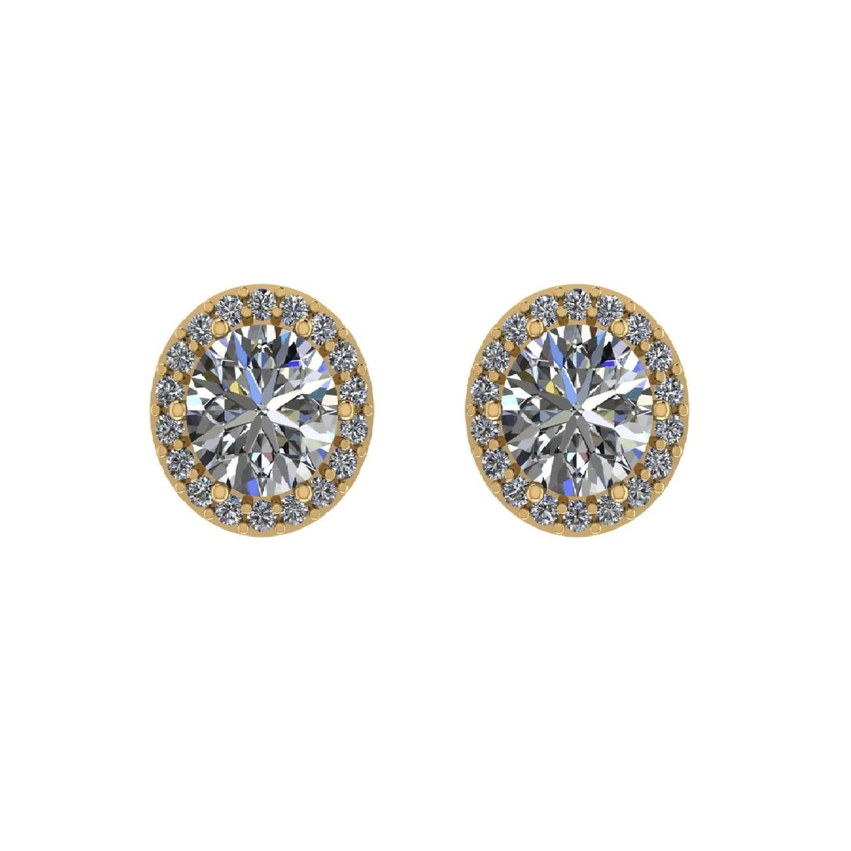 925 Sterling Silver Gold Plated Cubic Zircon Earring jewelldiro