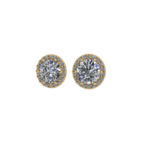 925 Sterling Silver Gold Plated Cubic Zircon Earring jewelldiro